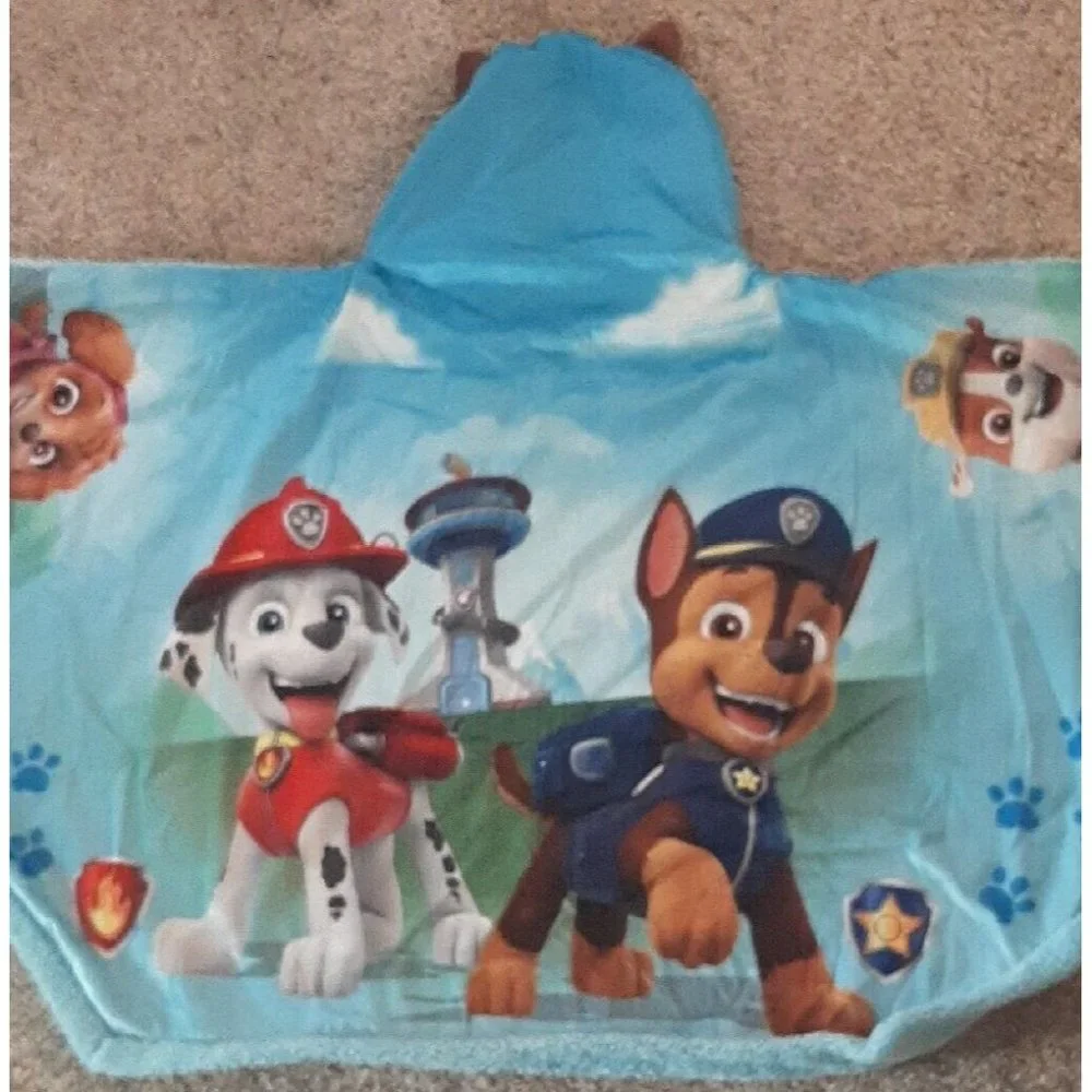 Kids Terry Hooded Towel Blanket Paw Patrol